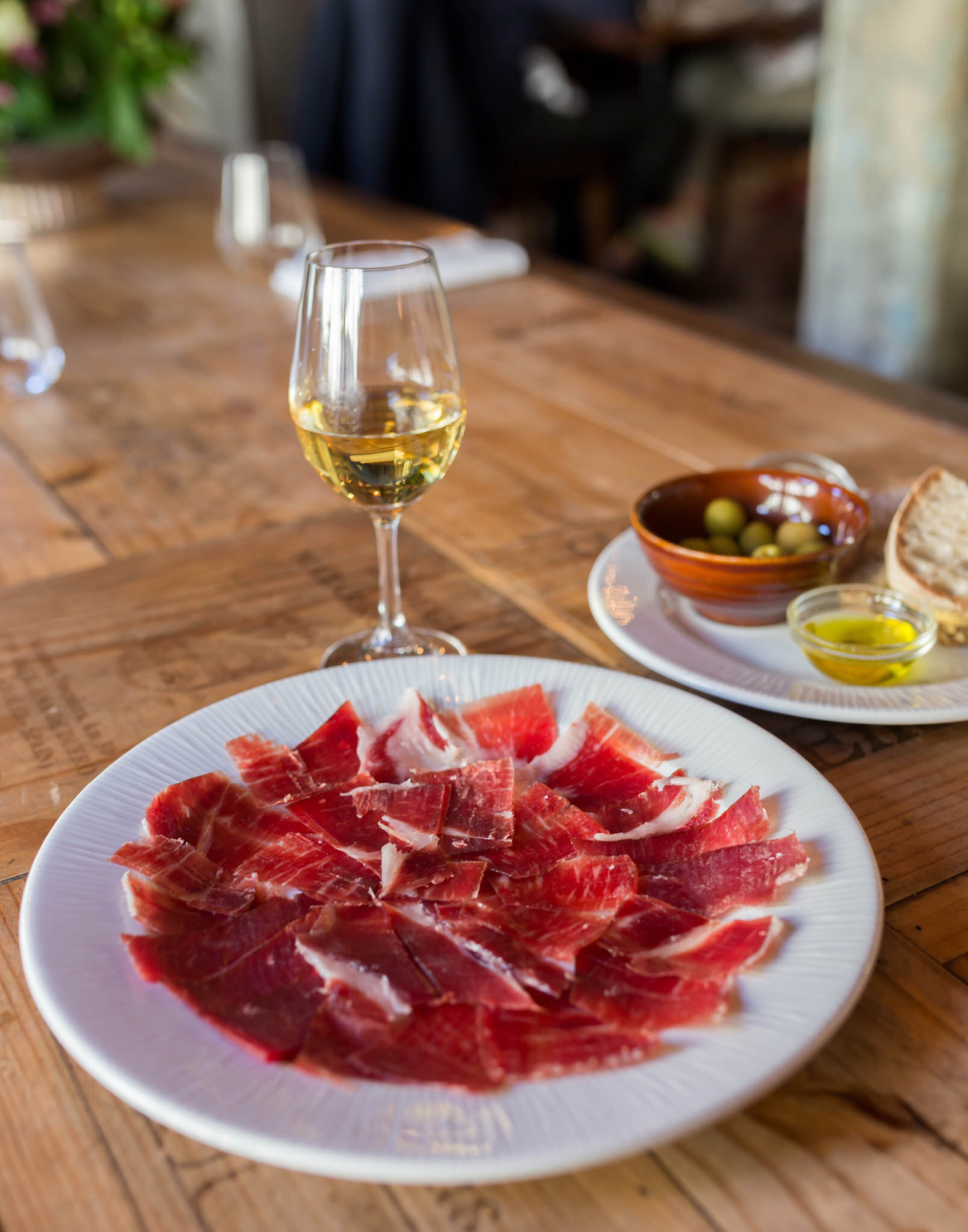 Jamon and sherry at Pizarro