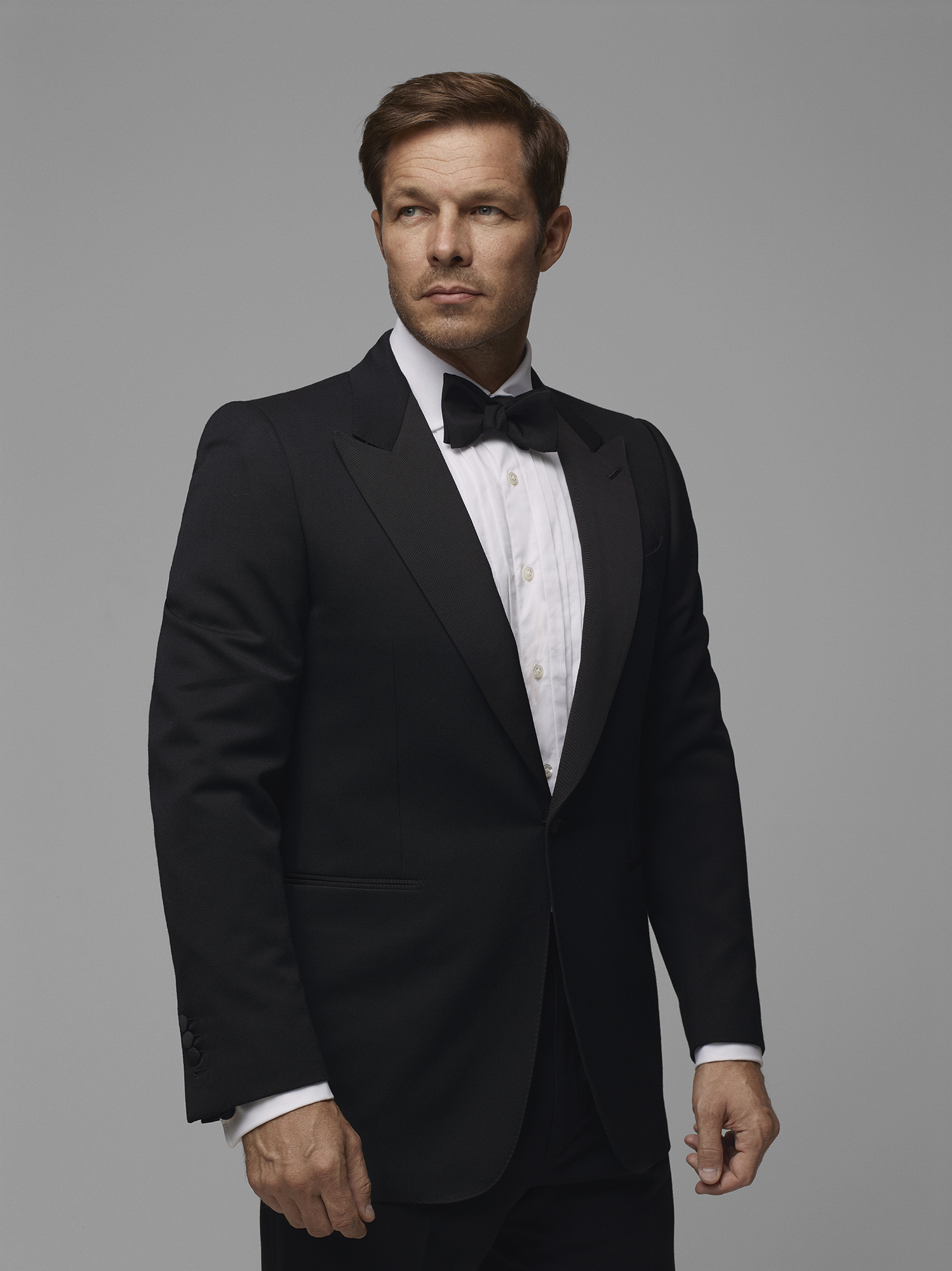 Tuxedo (sold as suit), £1,490; evening shirt, £275; bow tie, £142