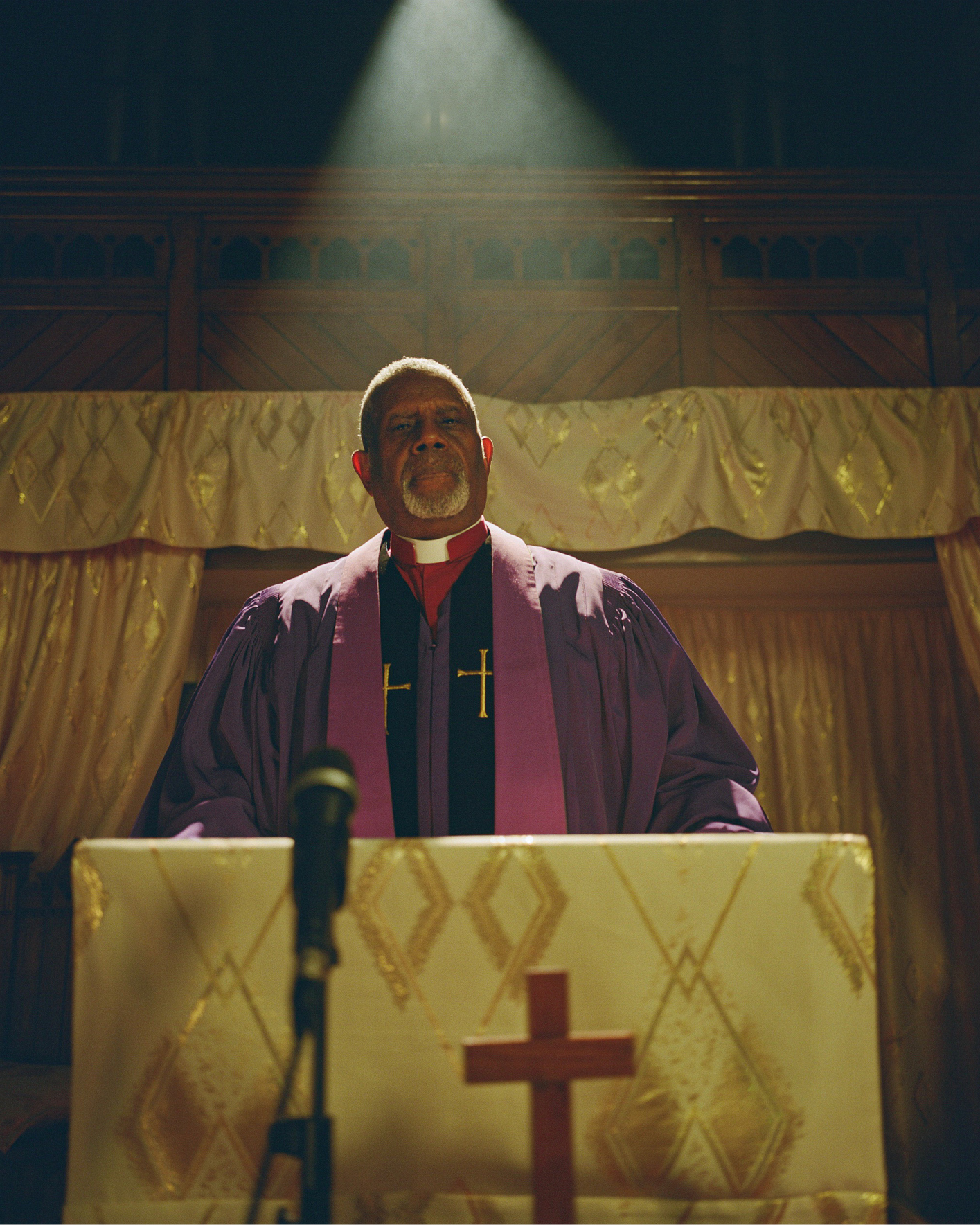 Former Bishop of City Mission Church Herbert Cato stood behind the lectern where he gave sermons