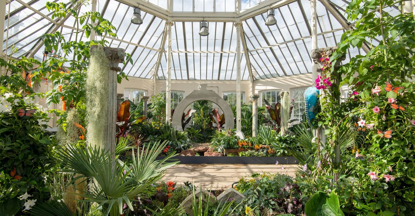 Surreal Pillars of Mexico by Jon Wheatley, part of the Mexico festival at Kew Gardens