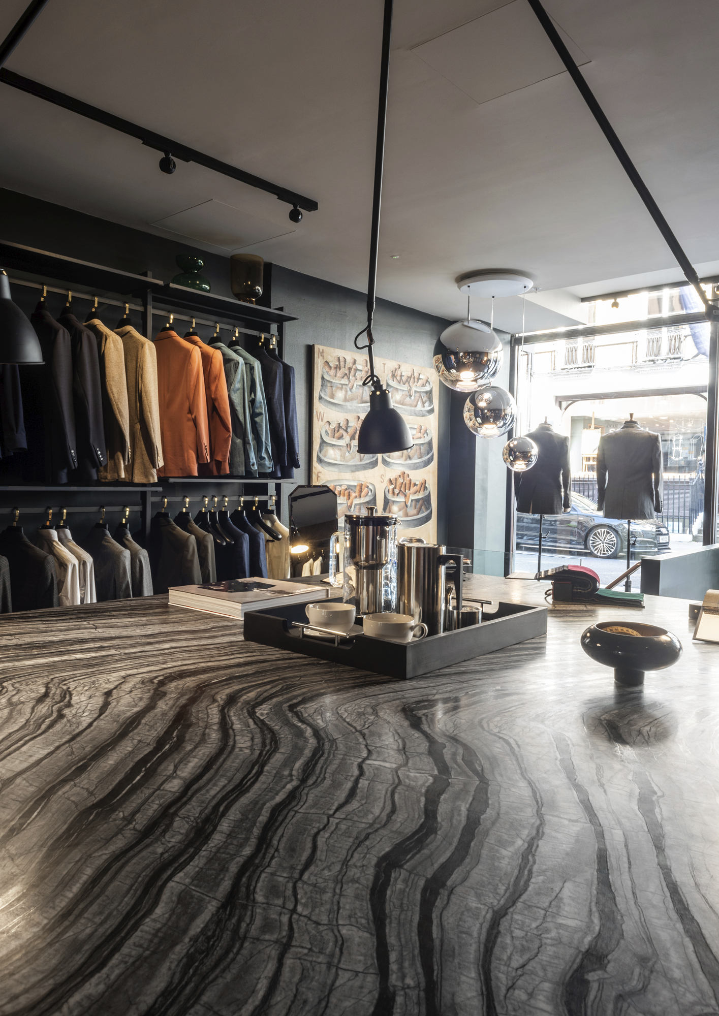 The interior of the new Edward Sexton flagship store at 35 Savile Row