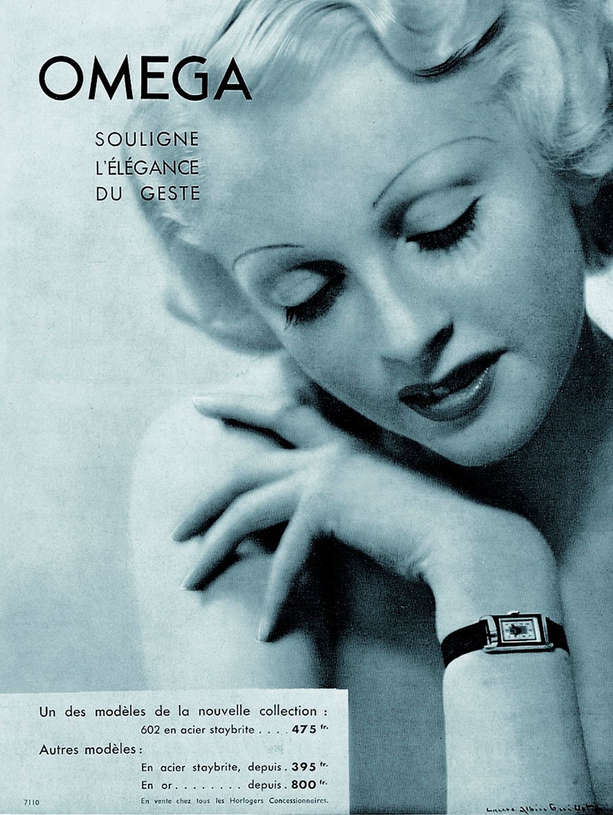 Omega 1936 advert by the French photographer Laure Albin Guillot