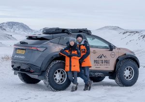 Chris and Julie Ramsey will drive from the North Pole to the South Pole in an electric vehicle