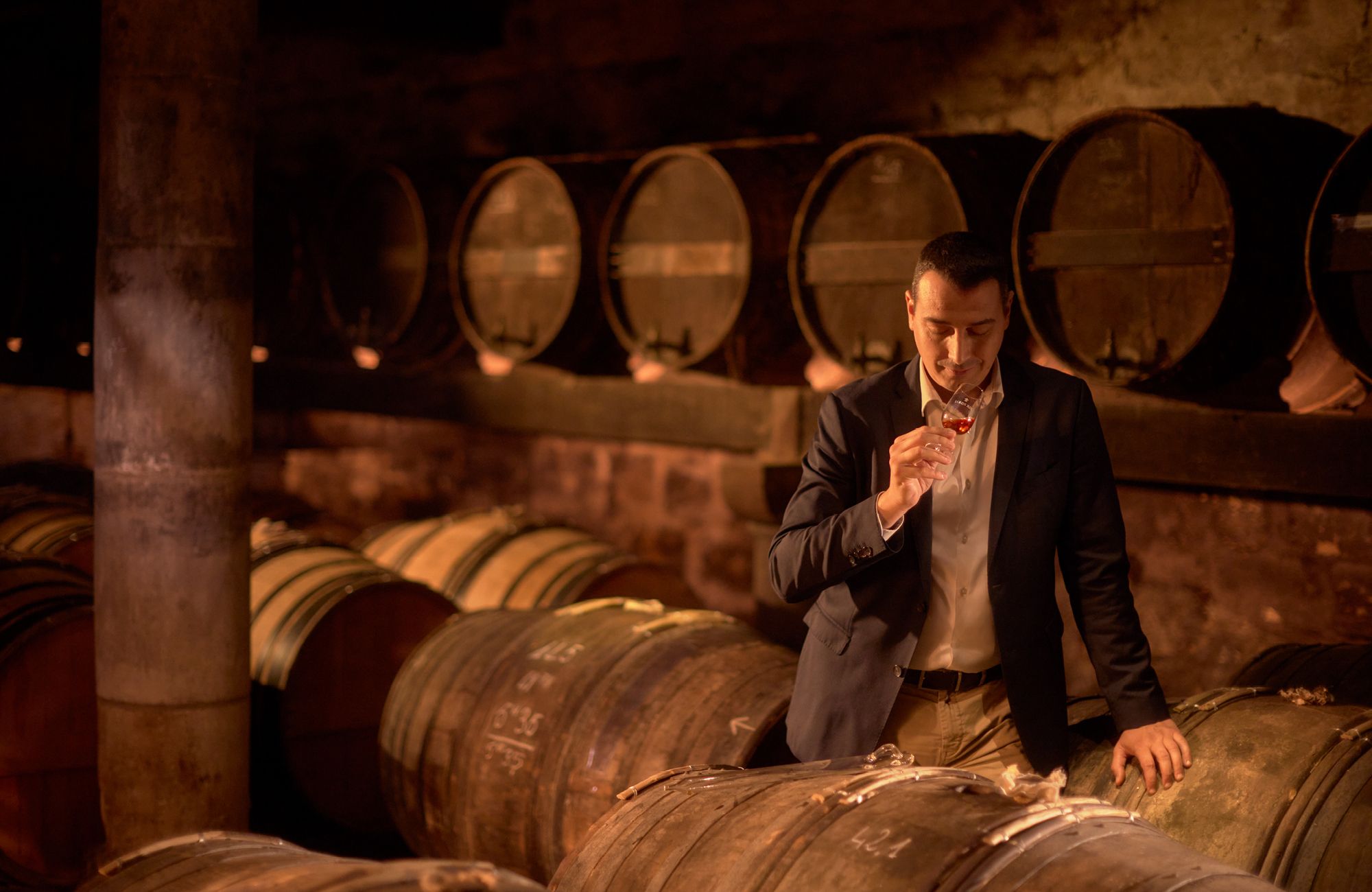 Differently aged casks contribute to the quality and consistency of Louis XIII, as does the extent of dampness (or dryness) where these are each located in the cellar. The cellar master blends casks as they age, meaning the final decanter contains liquid originally distilled across several decades.