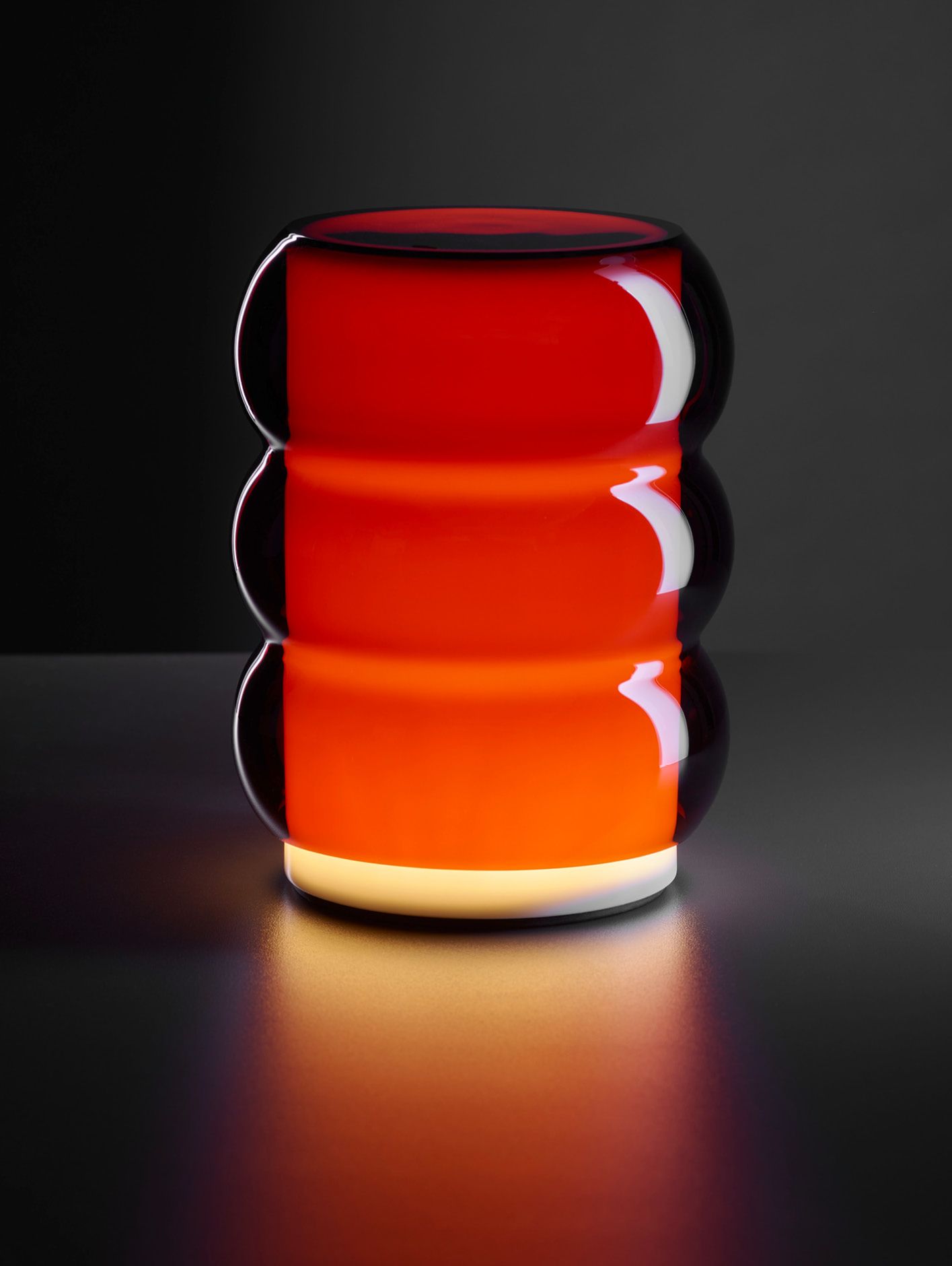 The tallest Lumen table lamp with a correspondingly large glass outer layer