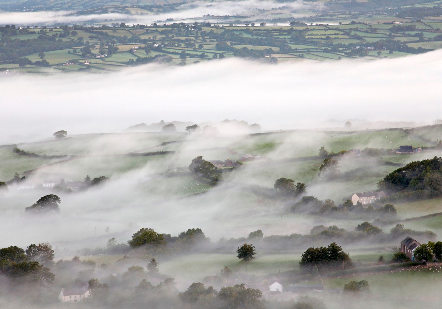 The verdant fields of Bethlehem, a village in Wales