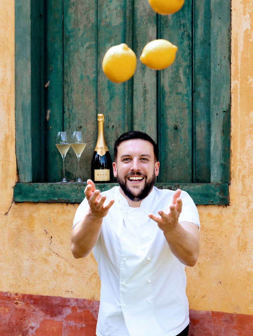 Theo Clench is one of many chefs who have created a recipe featuring lemons for Krug Champagne’s new cookbook