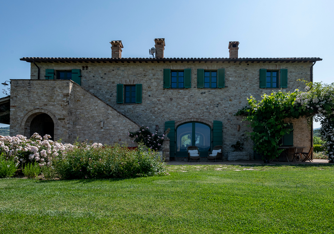 Outside of Casa Collina in Umbria, Italy 