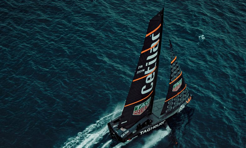 The TAG Heuer-sponsored racing yacht, FlyingNikka