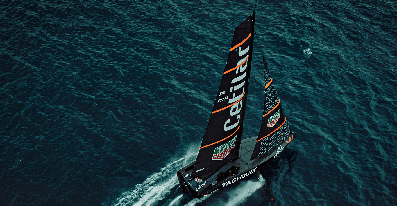 The TAG Heuer-sponsored racing yacht, FlyingNikka