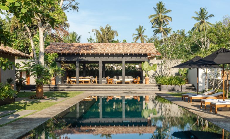 Garden and Pool at M Beach House, Sri Lanka