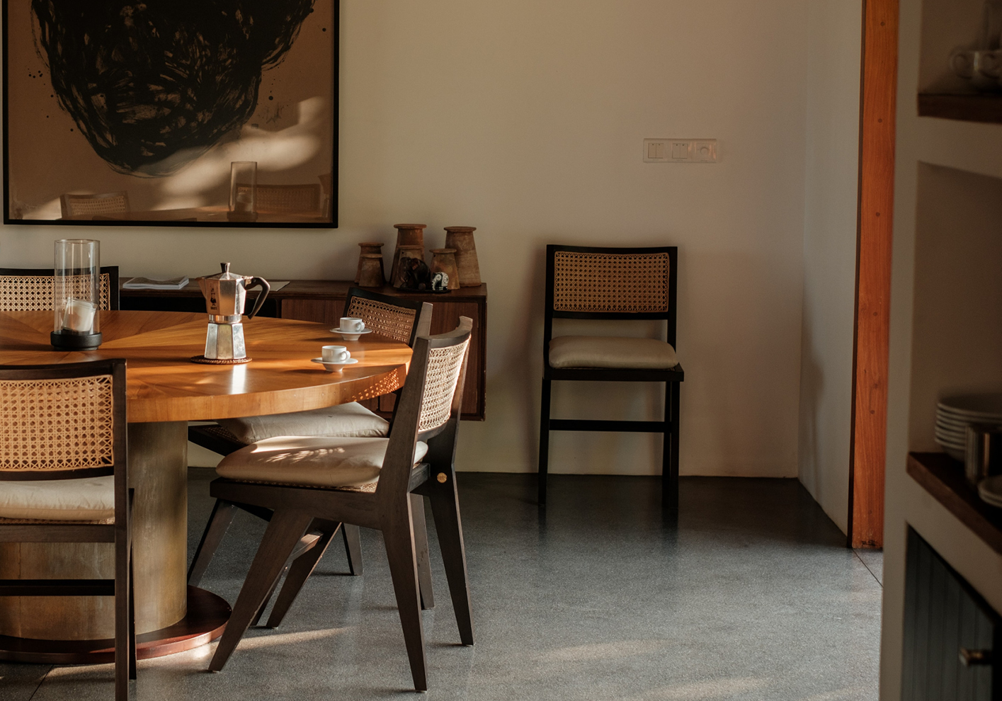 Indoor dining area at M Beach House, Sri Lanka 