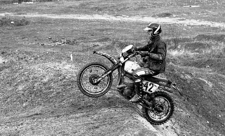 A competitor at a Sudbury Enduro trial