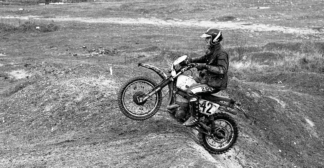 A competitor at a Sudbury Enduro trial