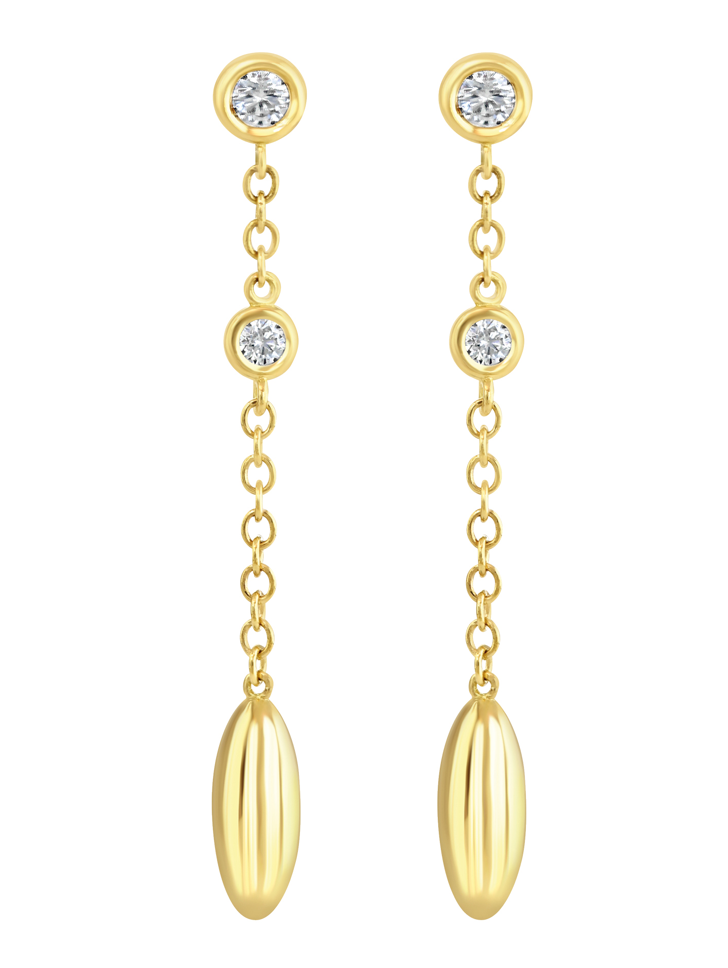 Amalfi yellow gold and diamond earrings, £2,100