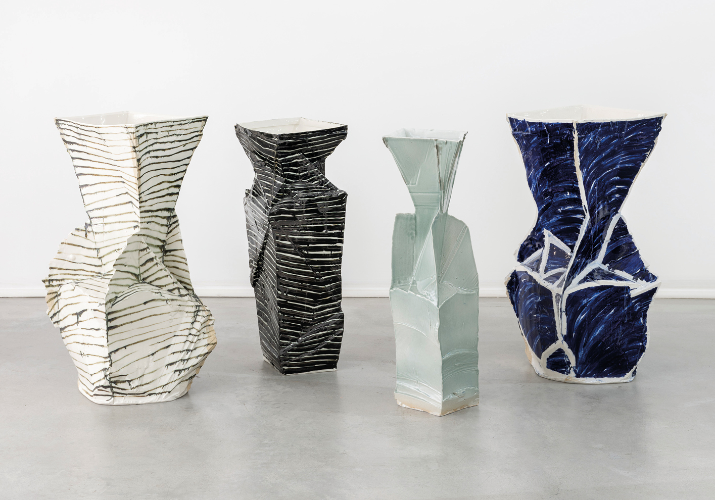 Ceramic vases from Johannes Nagel’s Cuts series