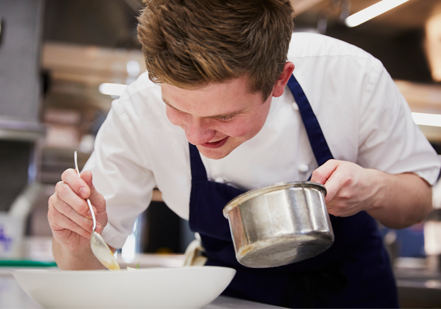 Tom Booton at work in The Grill