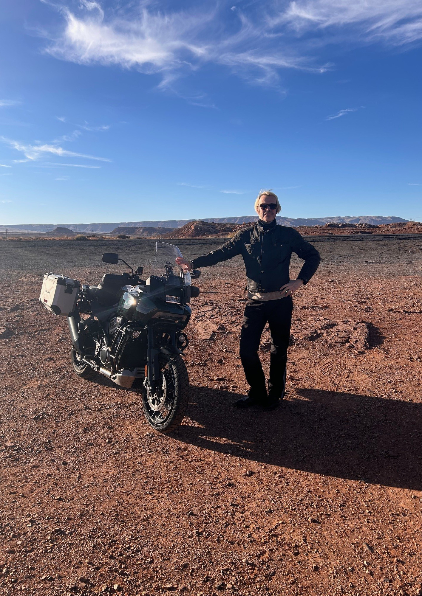 Nick Ferman and the Harley-Davidson Pan America he rode