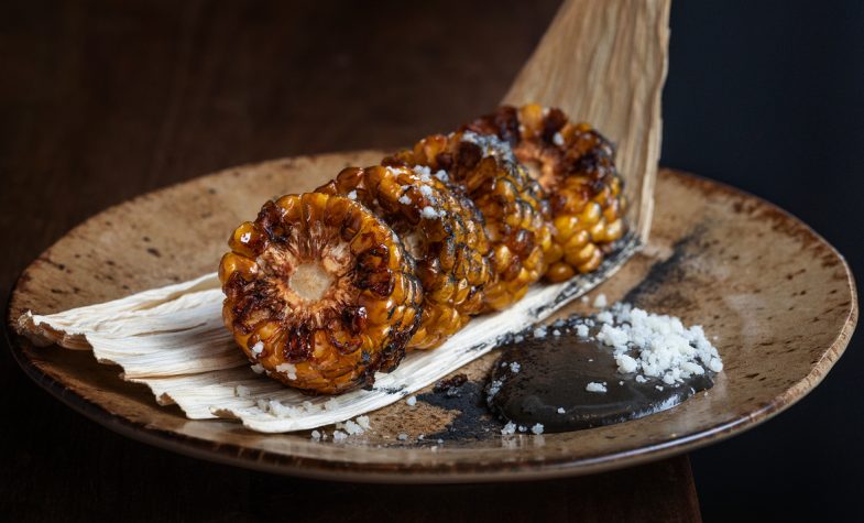 Roasted corn at Zapote