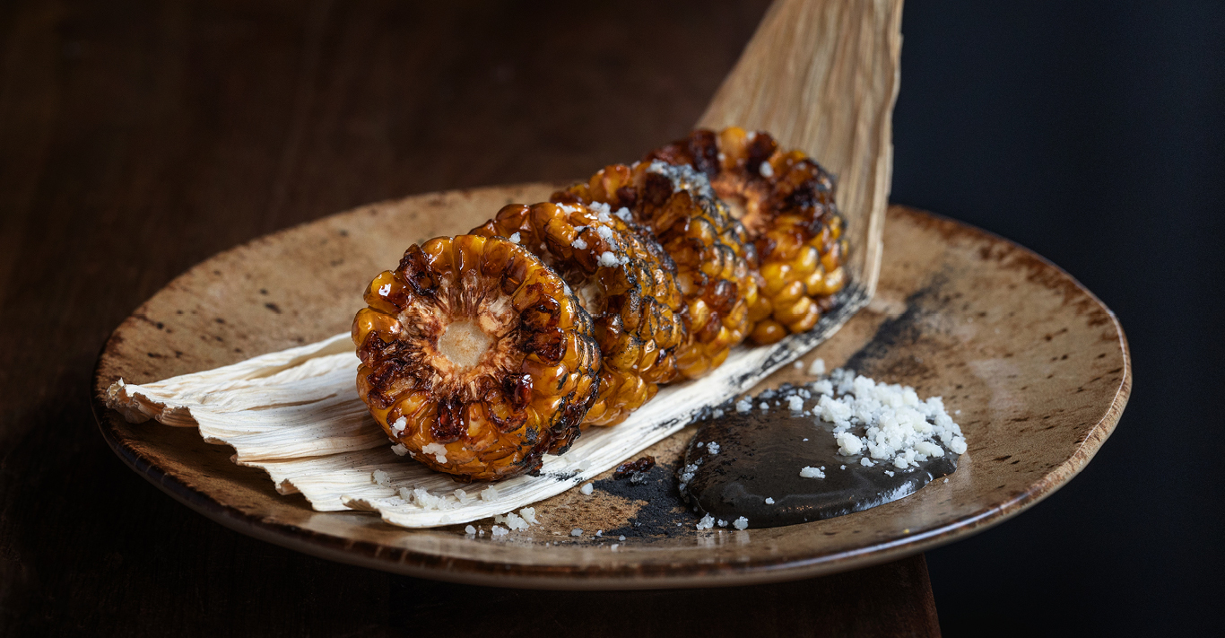 Roasted corn at Zapote